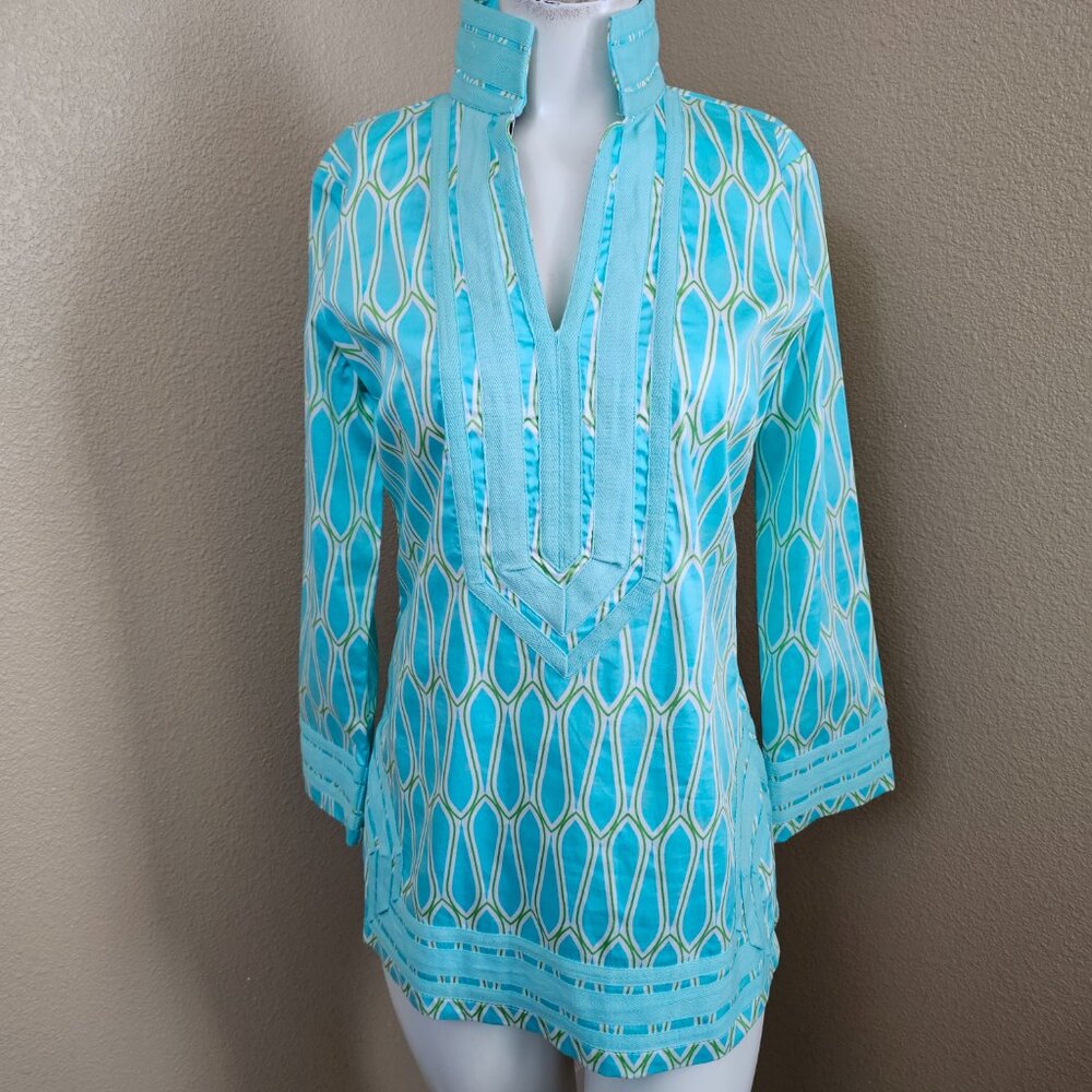 ELIZABETH MCKAY New Style #4310 Classic Tunic in Color Fishies~Size XS